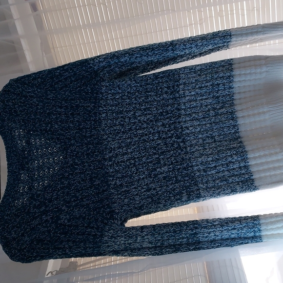 XL Liz Claiborne Teal Green and White Knit Sweater - Picture 4 of 4